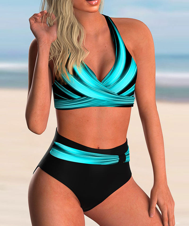 Liliana - Bikini-Set mit Kreuz-Ausschnitt und Print