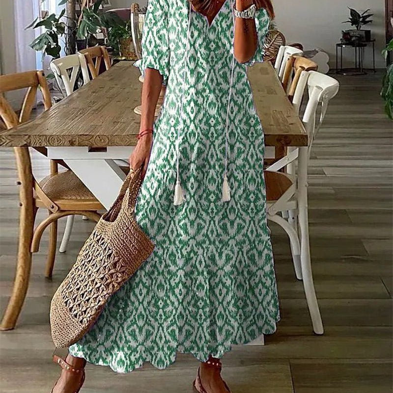 Niamh | Müheloser Boho-Stil Midi-Kleid