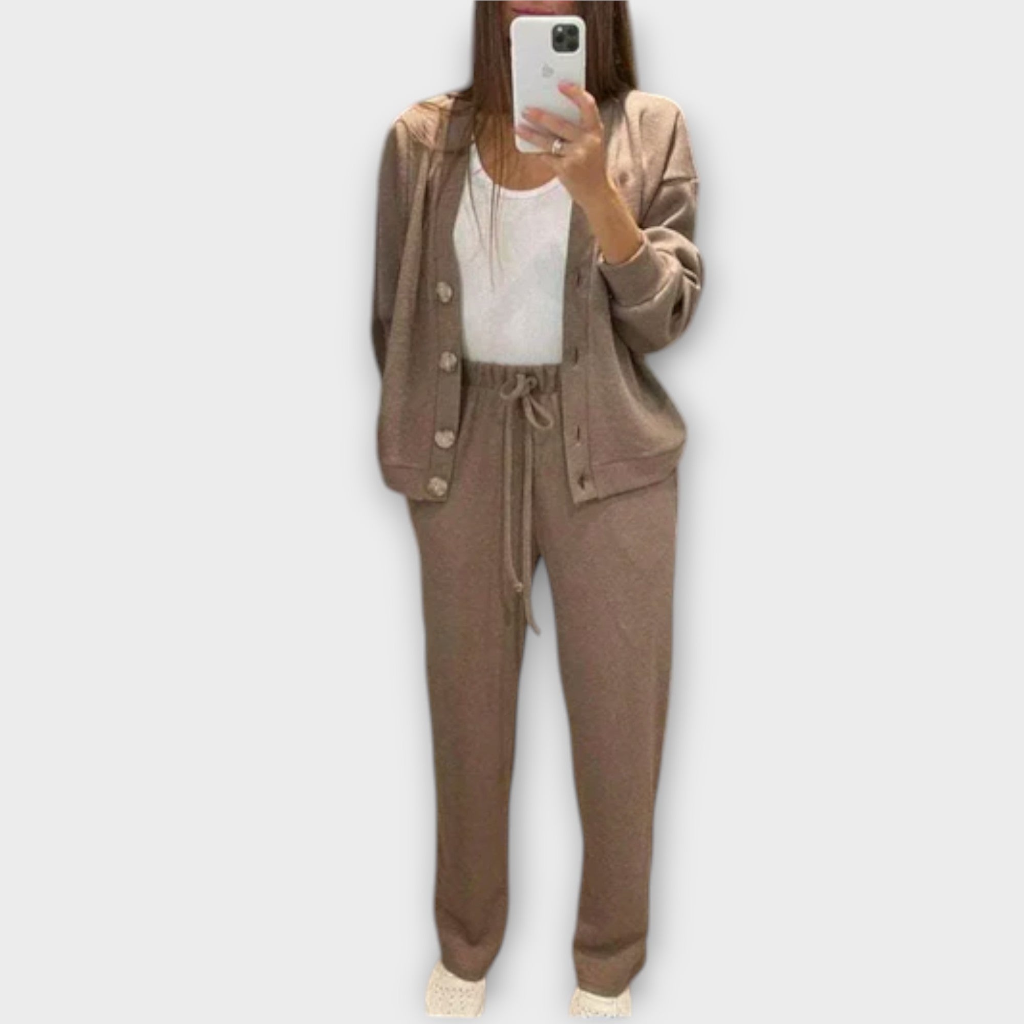 Fionnuala | Strickjacke und Hosen Set