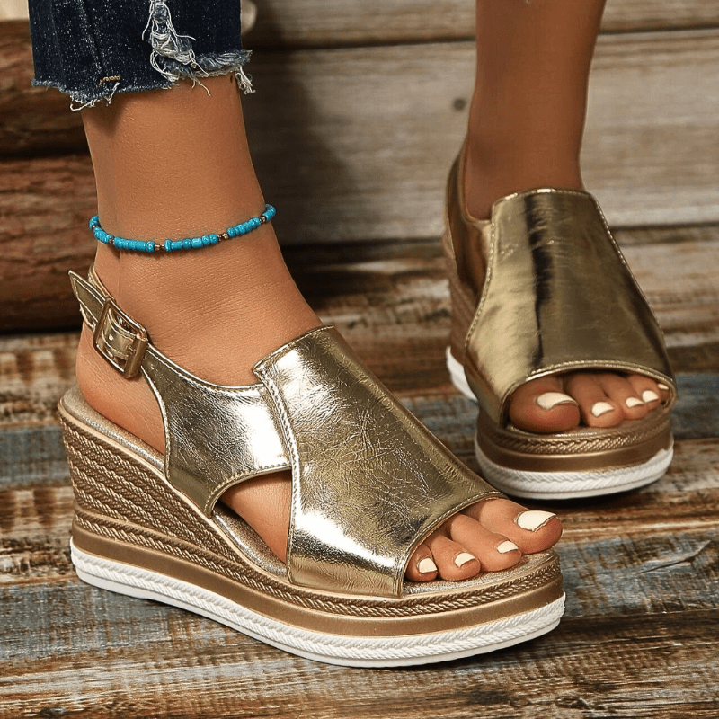 Sinead | Stilvolle Metallic-Sandalen