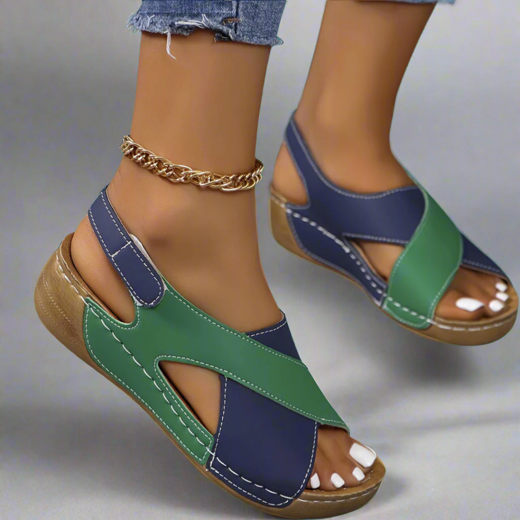 Liadain | Farbblock-Orthopädische Sandalen