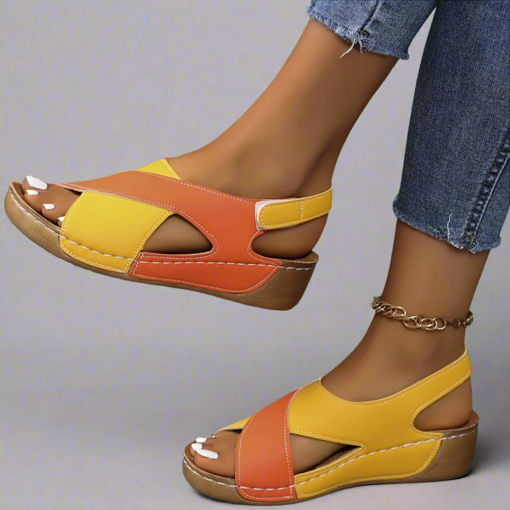 Liadain | Farbblock-Orthopädische Sandalen