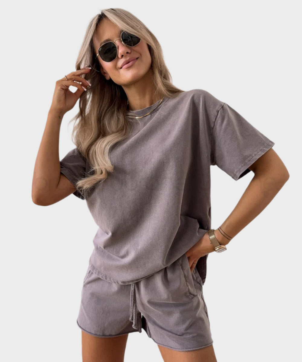 Latiaran | Lässiges T-Shirt und Jogginghosen-Set