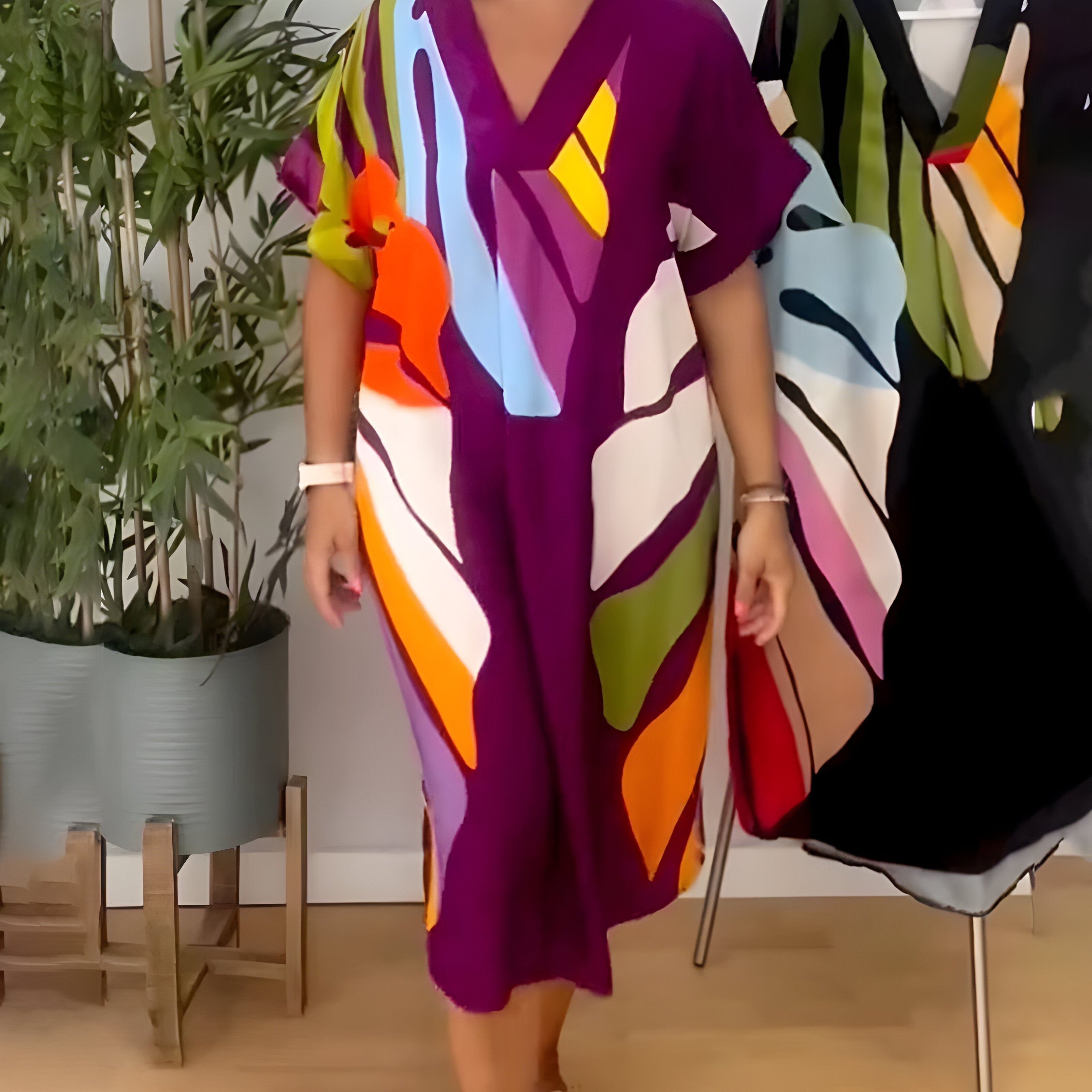 Maeve | Abstraktes Druckkleid