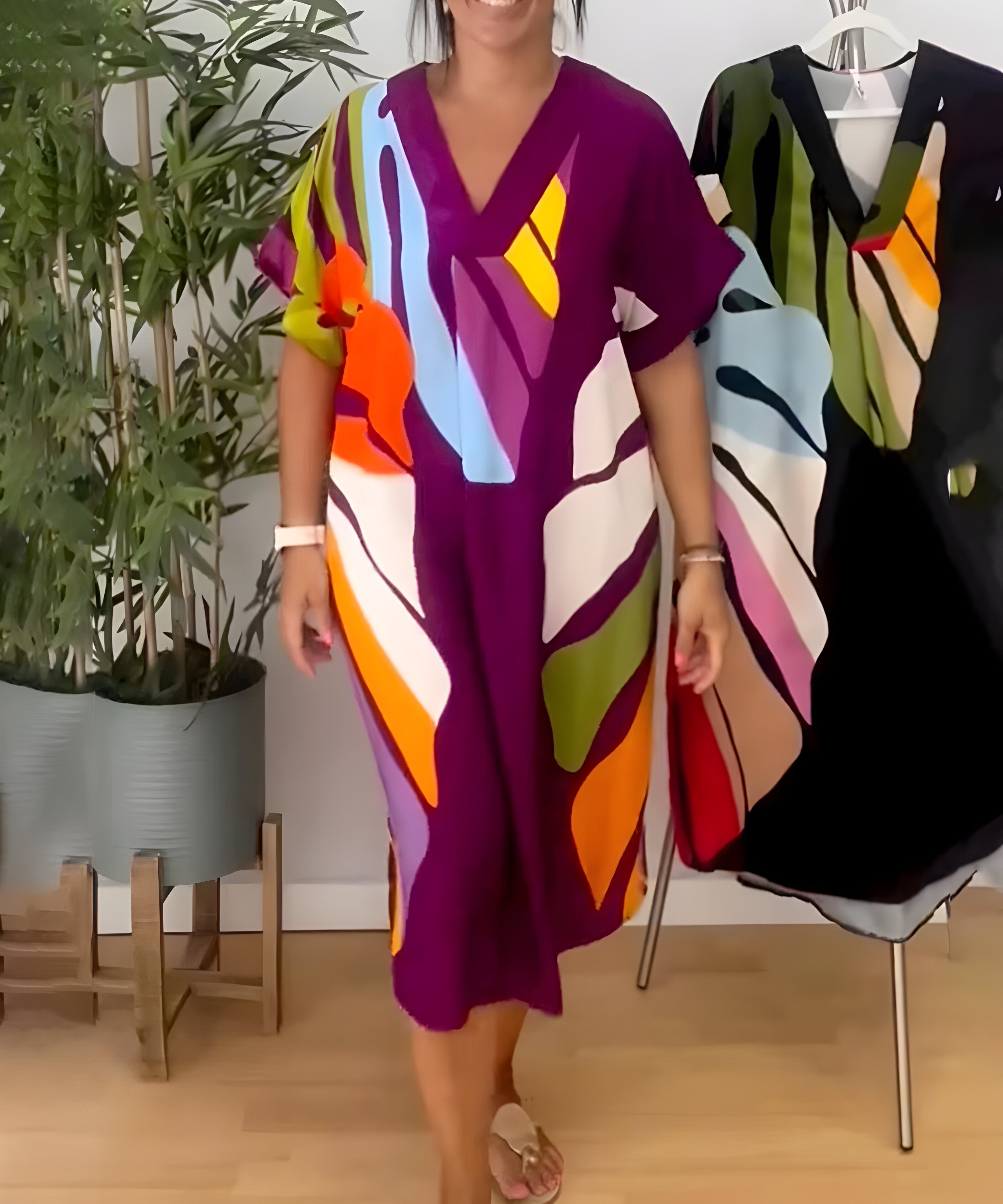 Maeve | Abstraktes Druckkleid