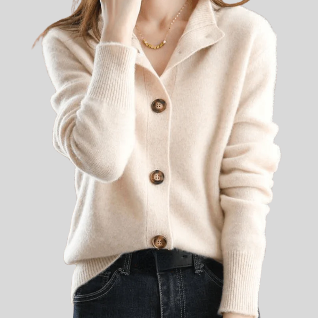 Saoirse | Retro-Style Cashmere Cardigan