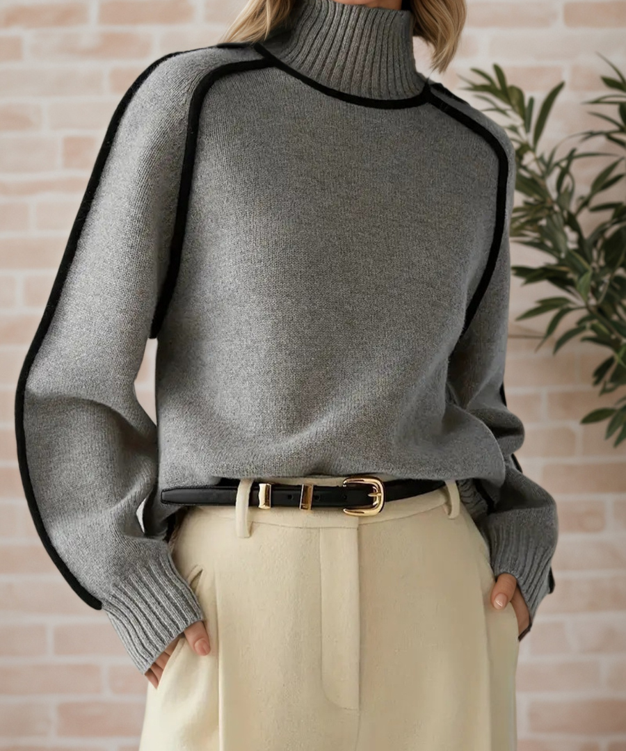 Sile | Eleganter Hochkragen-Pullover