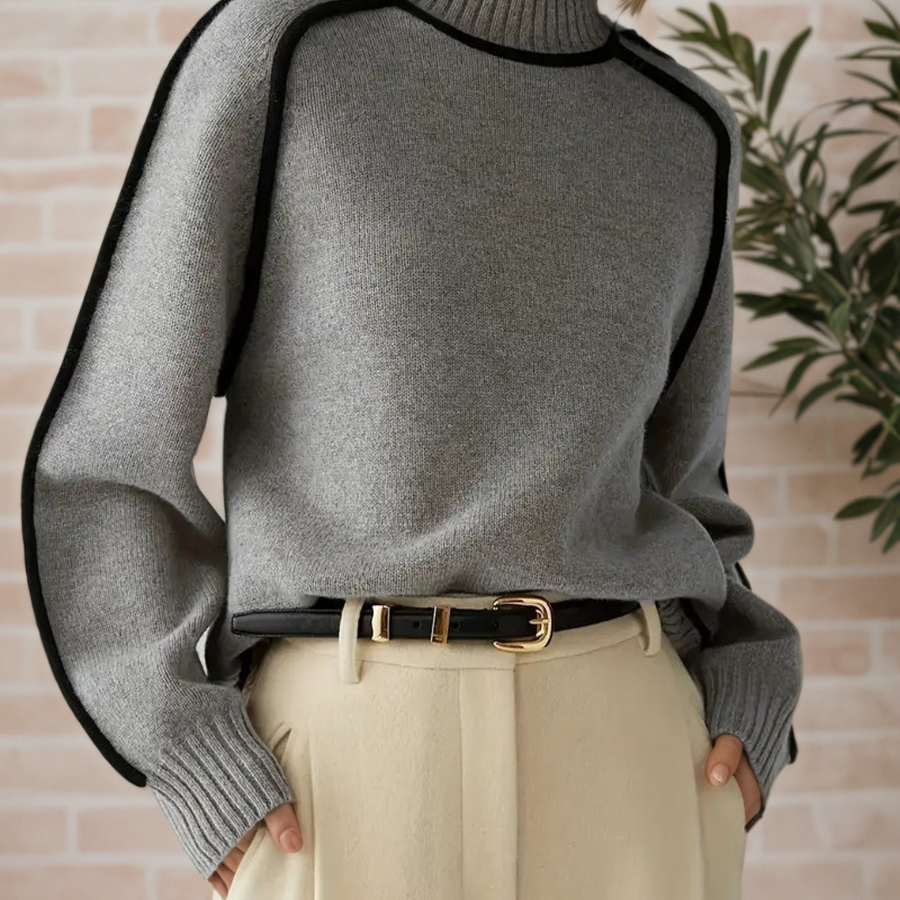 Sile | Eleganter Hochkragen-Pullover