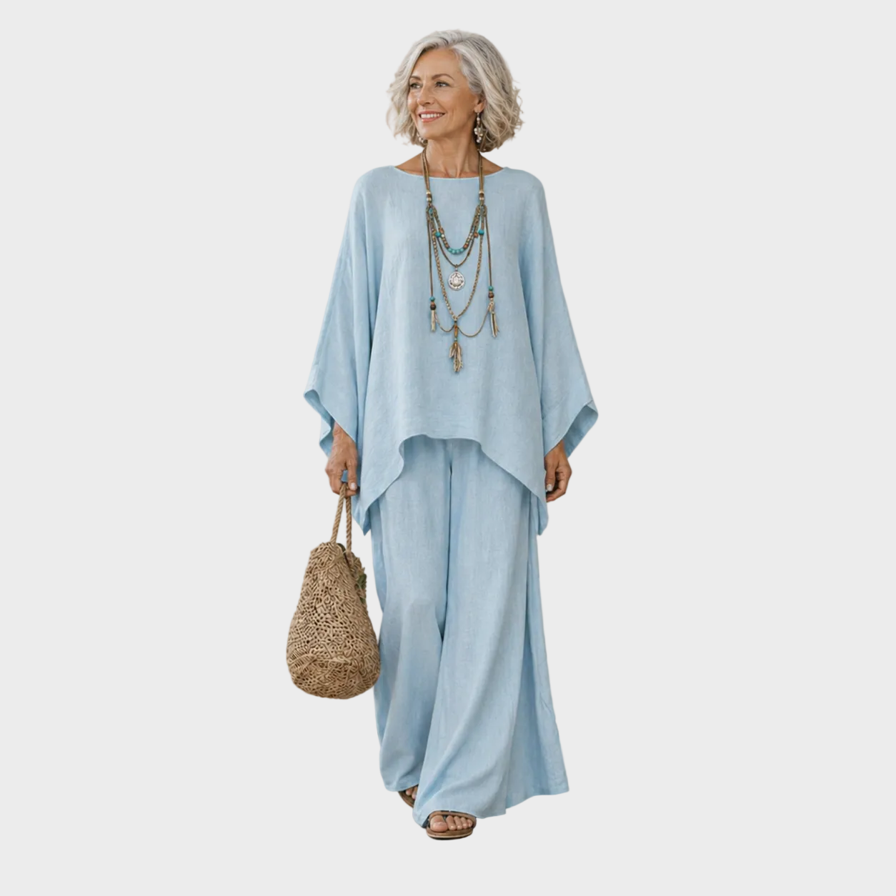 Ainat | Elegantes Leinen-Zweiteiler-Outfit