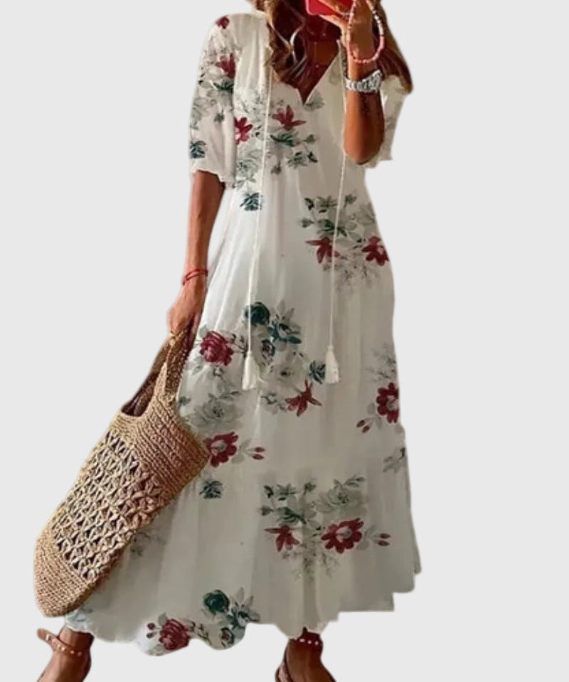 Muireann | Vintage Boho Maxikleid für den Sommer