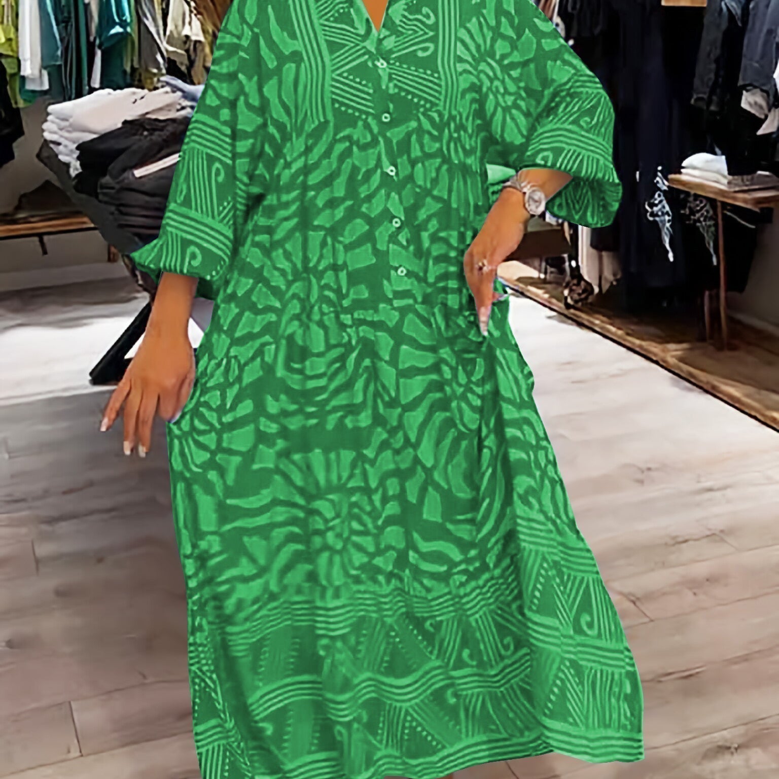 Lasairiona | Lebhaftes Bedrucktes Kleid