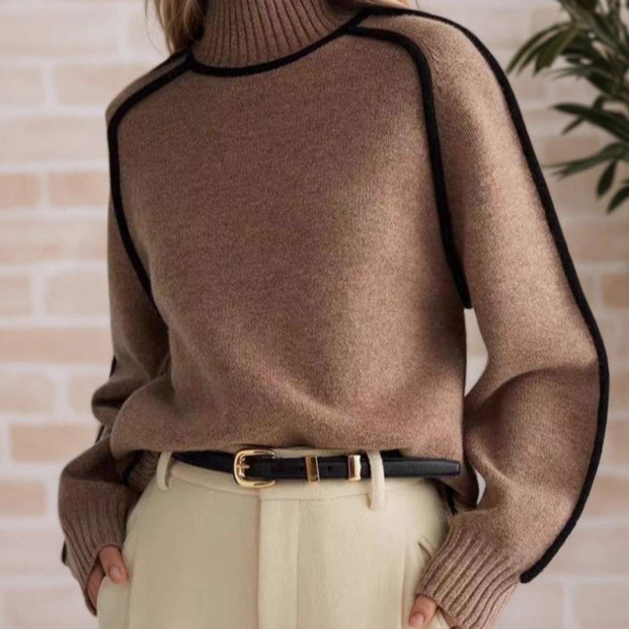 Sile | Eleganter Hochkragen-Pullover