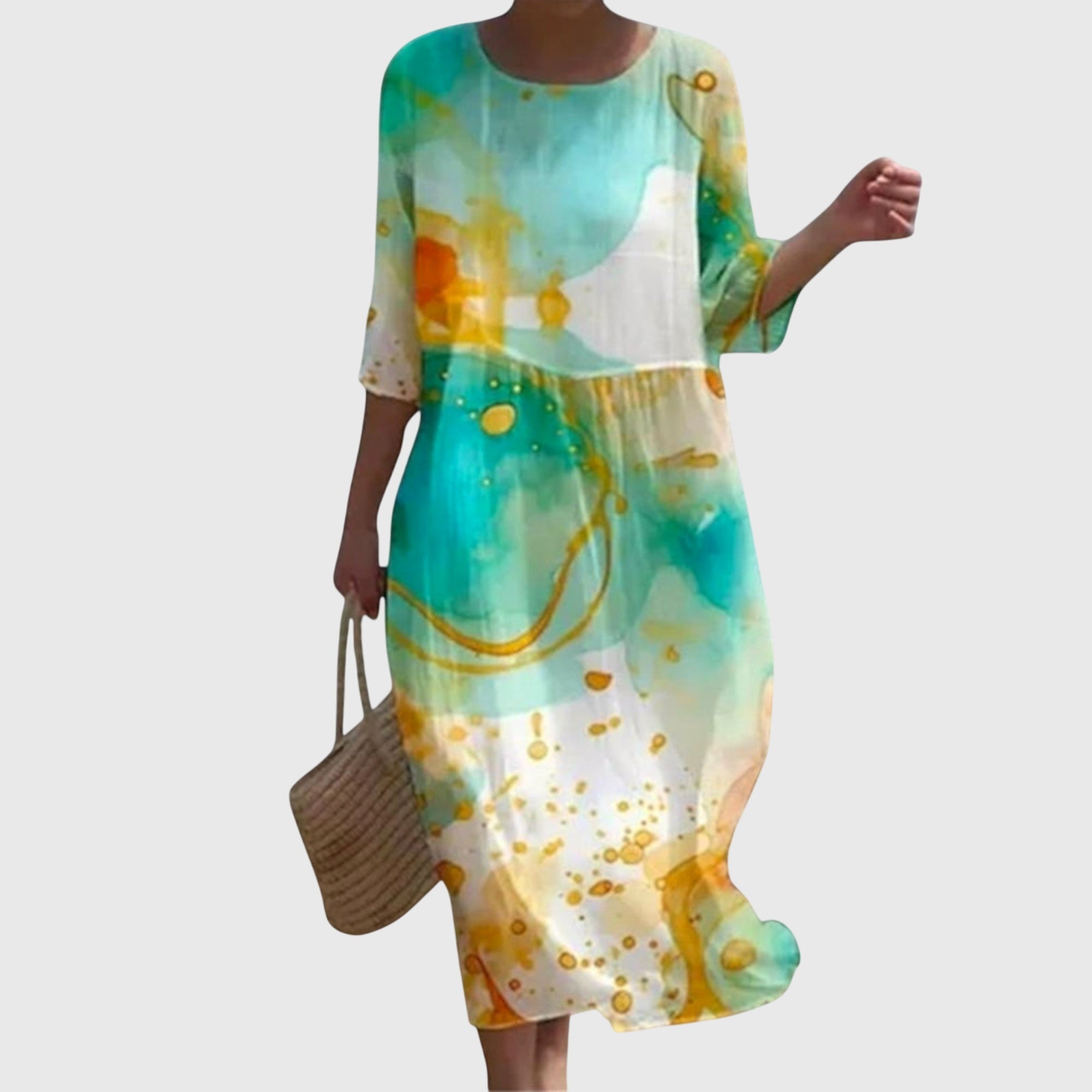 Aoife | Elegantes Floral-Maxikleid