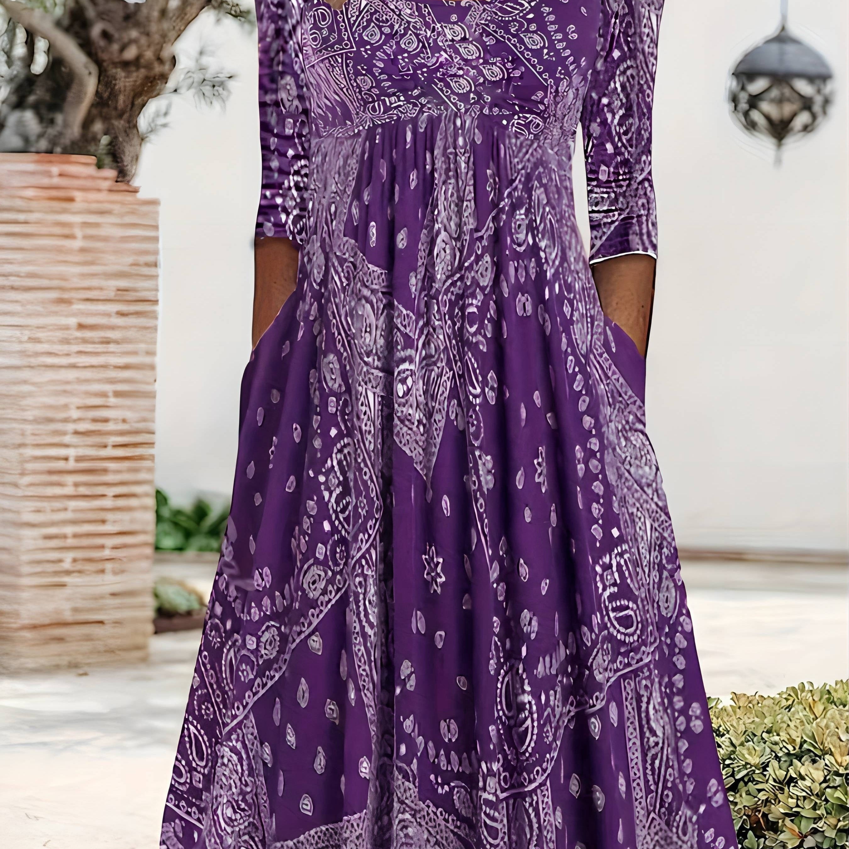 Fionnuala | Lässiges Midi-Kleid mit langen Ärmeln