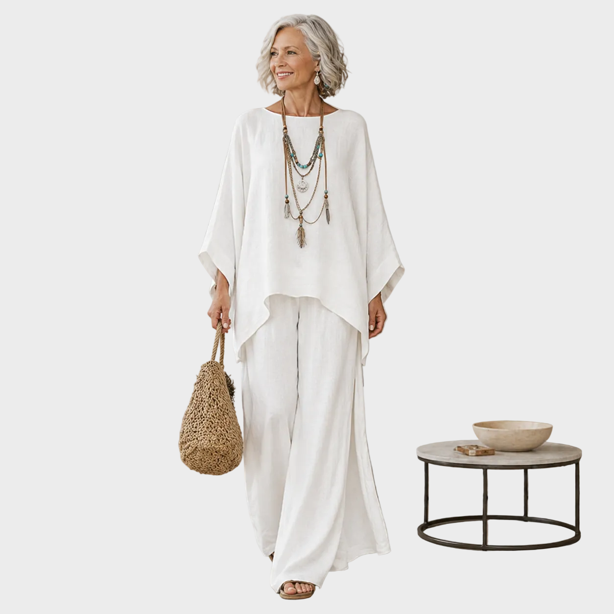 Ainat | Elegantes Leinen-Zweiteiler-Outfit