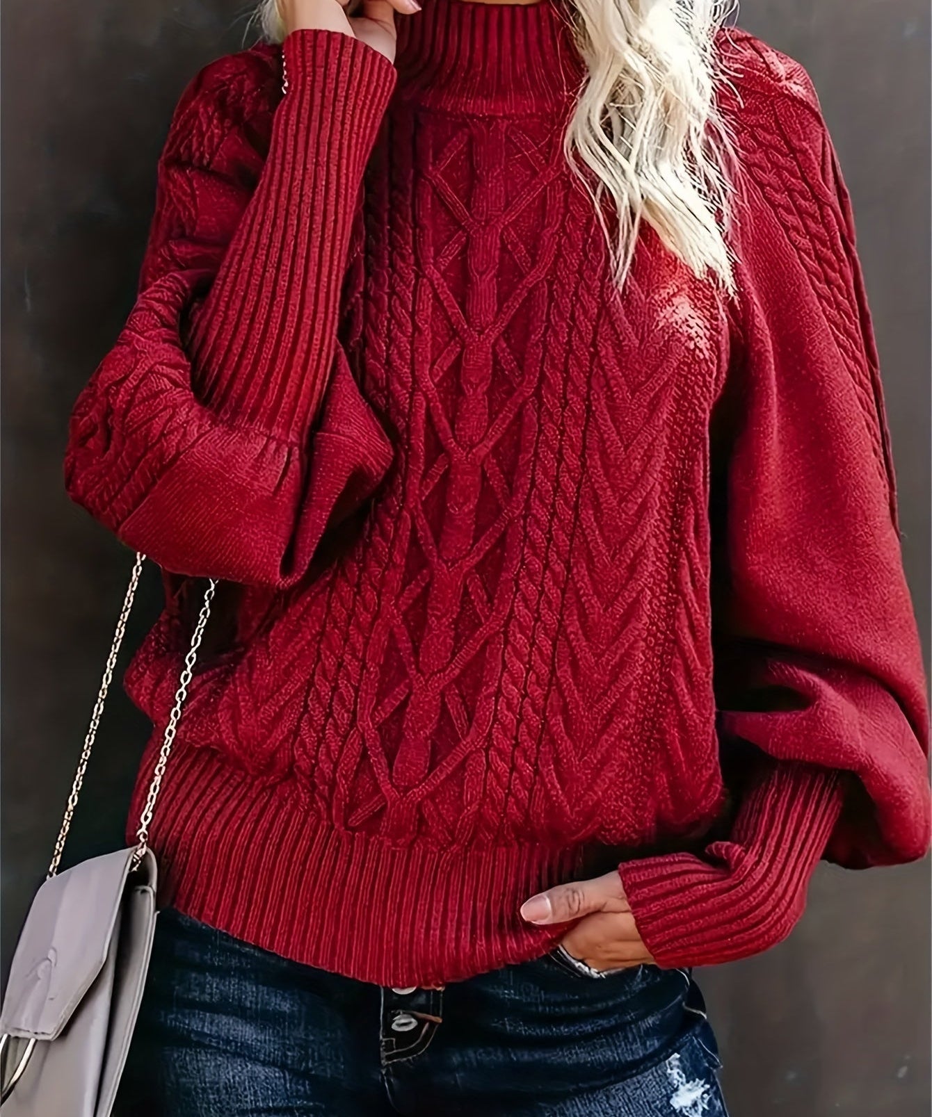 Deirdre | Langer, entspannter Pullover mit langen Ärmeln