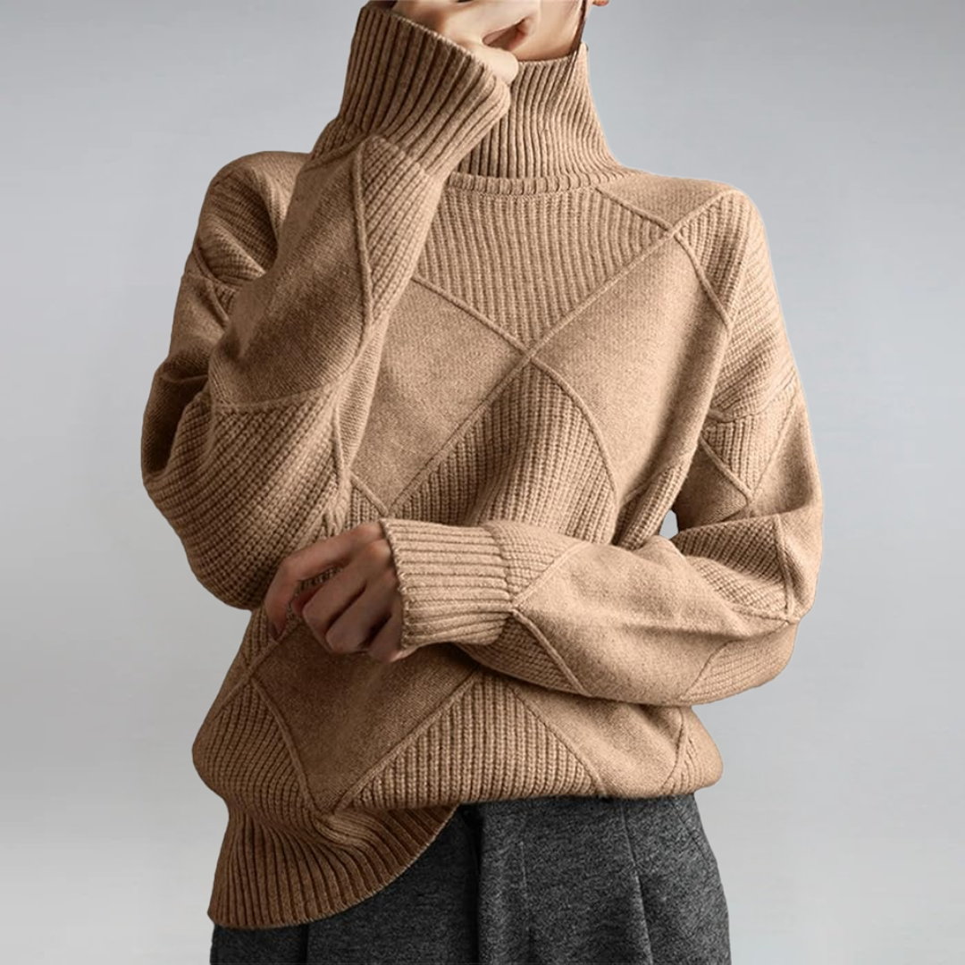 Órla | Luxuriöser Cashmere-Pullover mit hohem Kragen