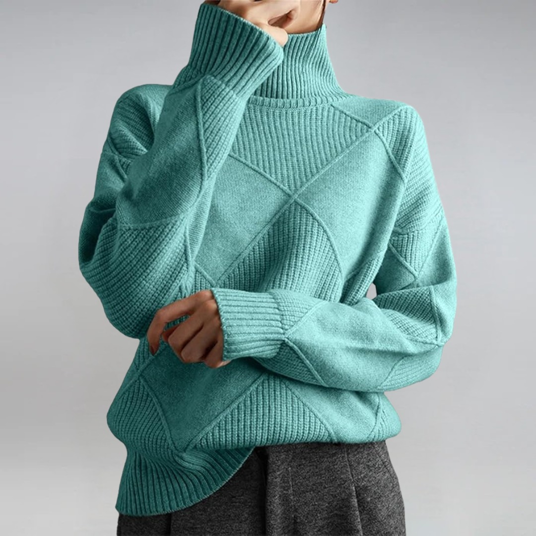 Órla | Luxuriöser Cashmere-Pullover mit hohem Kragen