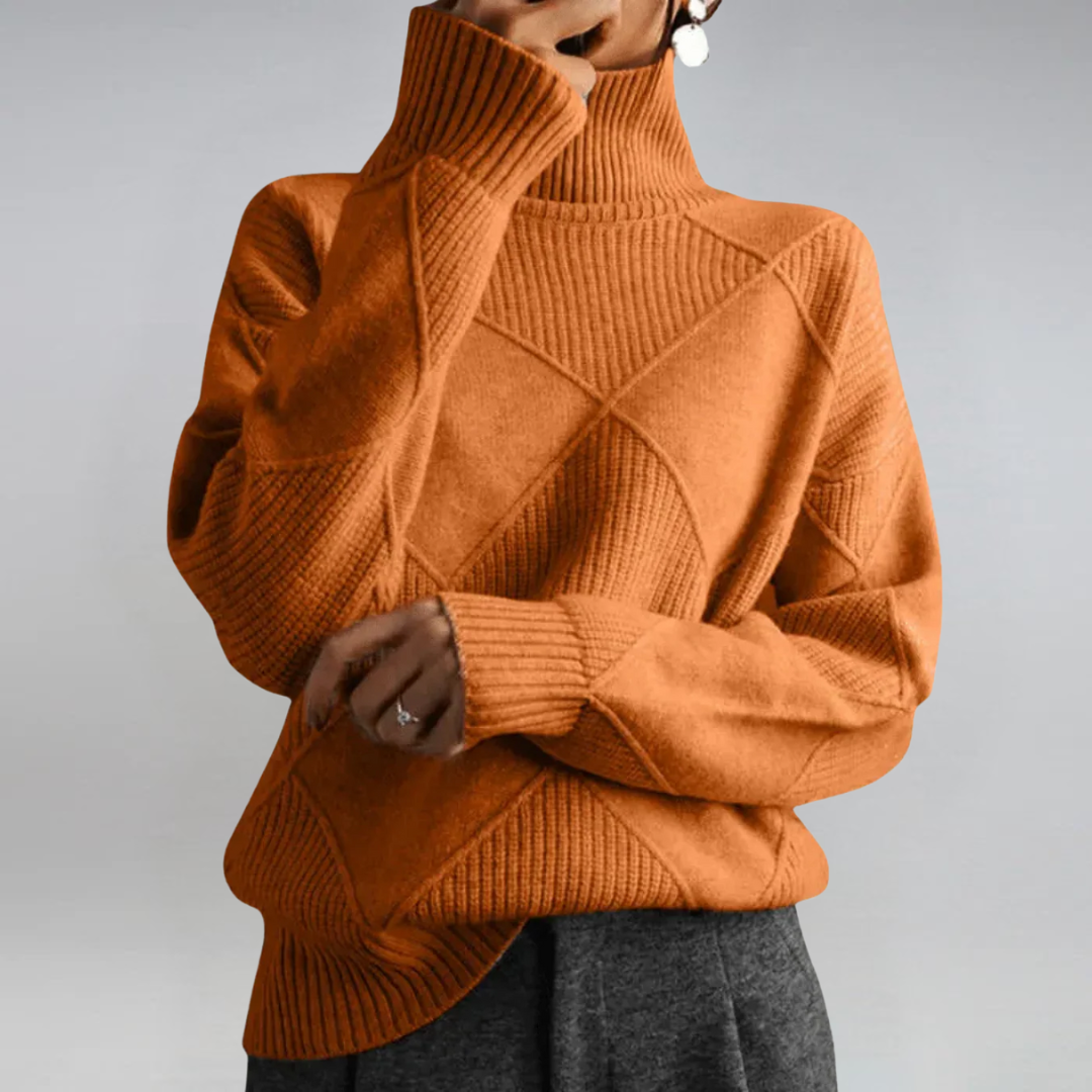 Órla | Luxuriöser Cashmere-Pullover mit hohem Kragen