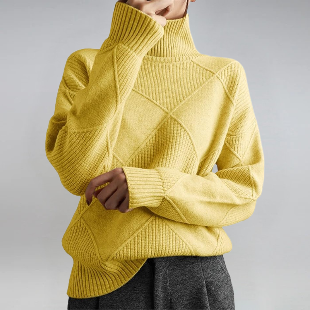 Órla | Luxuriöser Cashmere-Pullover mit hohem Kragen