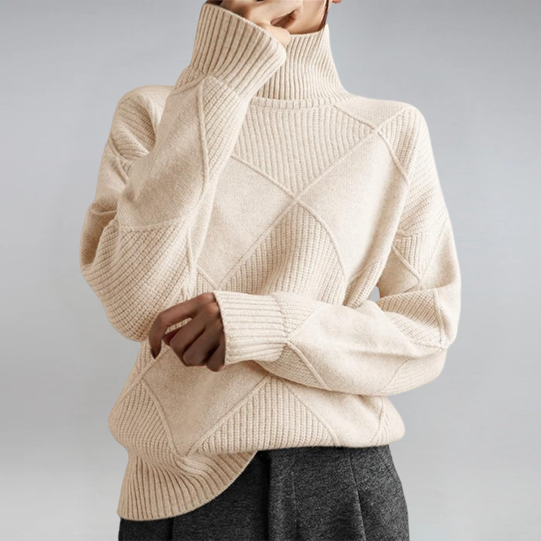 Órla | Luxuriöser Cashmere-Pullover mit hohem Kragen
