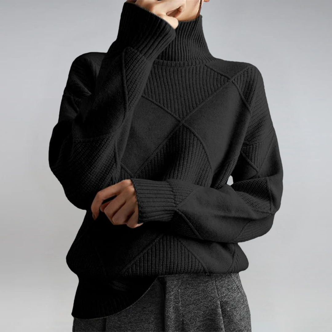 Órla | Luxuriöser Cashmere-Pullover mit hohem Kragen