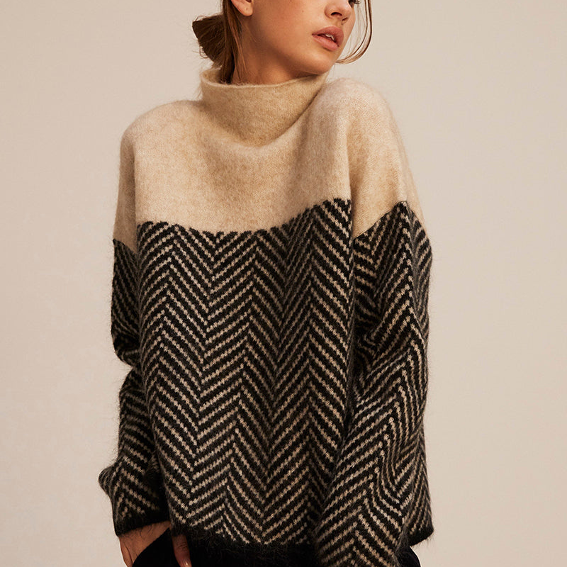 Roisin | Hochkragen Baumwollpullover