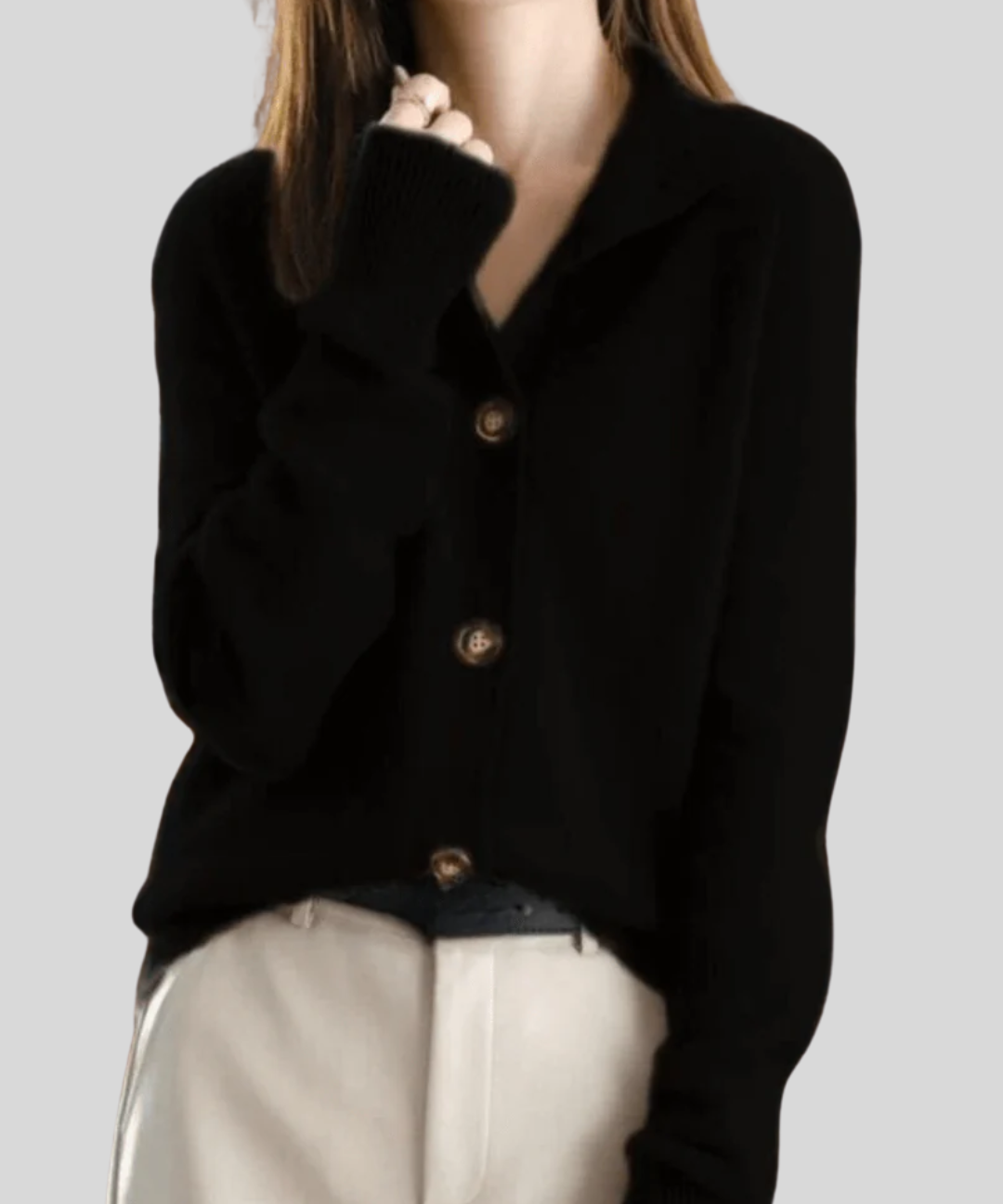 Saoirse | Retro-Style Cashmere Cardigan