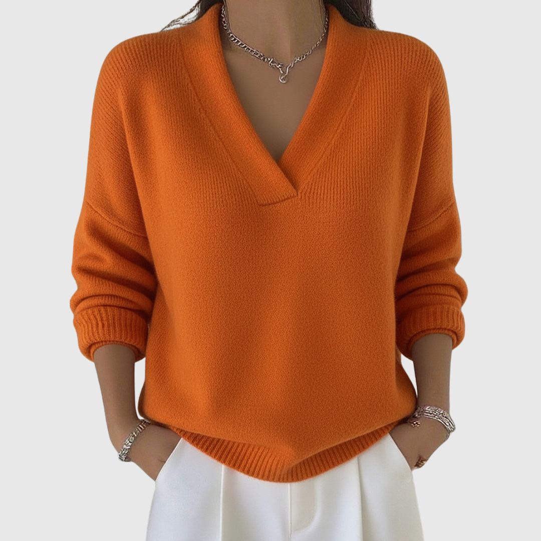Siobhán | Weicher V-Ausschnitt Pullover im Relaxed Fit