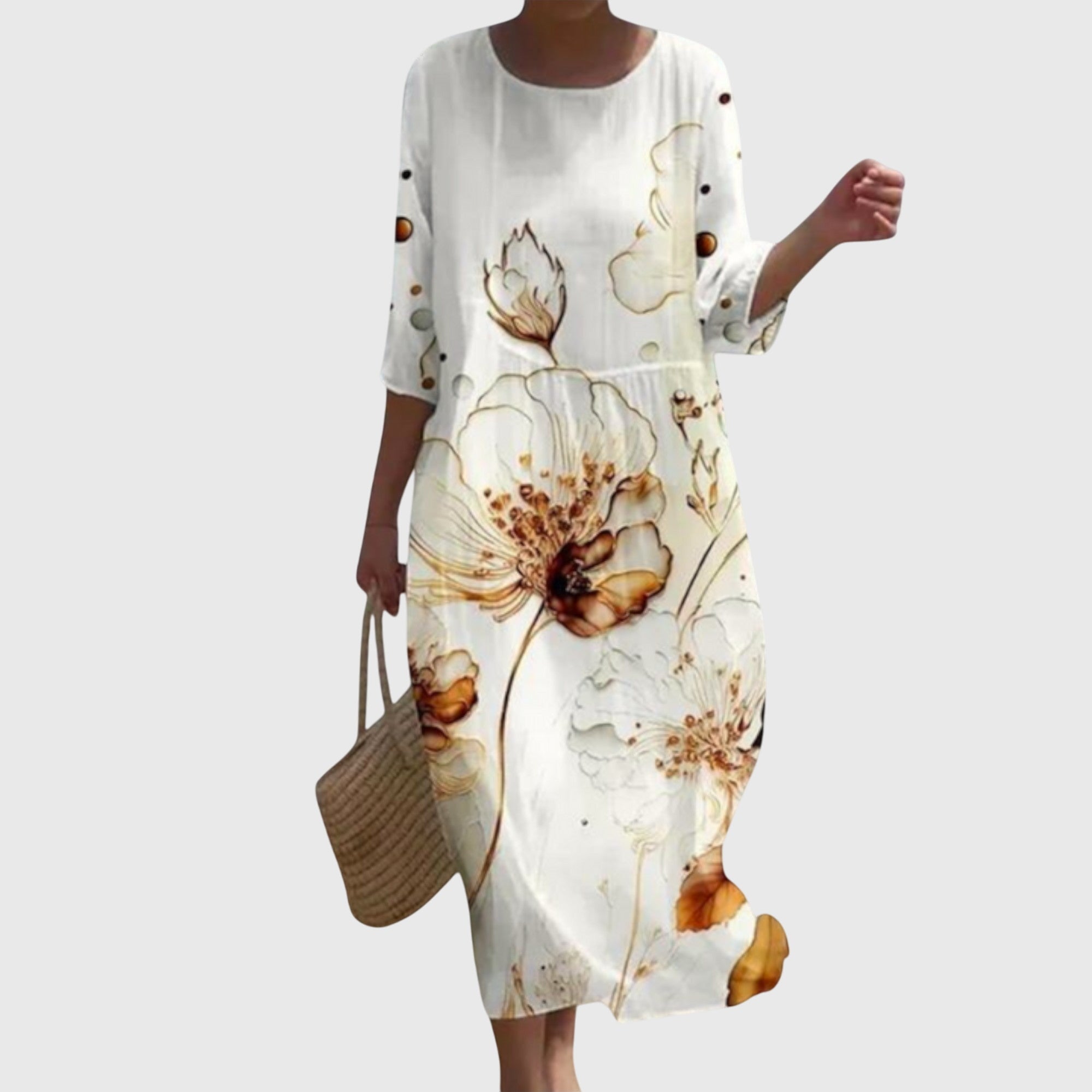 Aoife | Elegantes Floral-Maxikleid