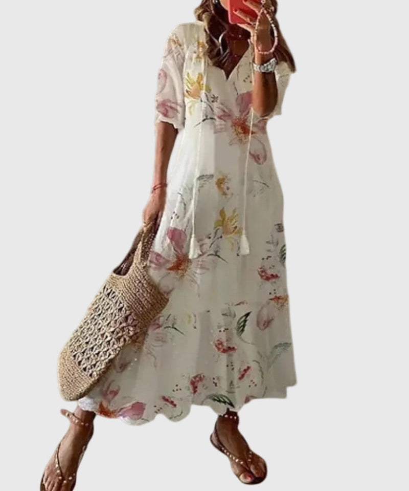 Muireann | Vintage Boho Maxikleid für den Sommer
