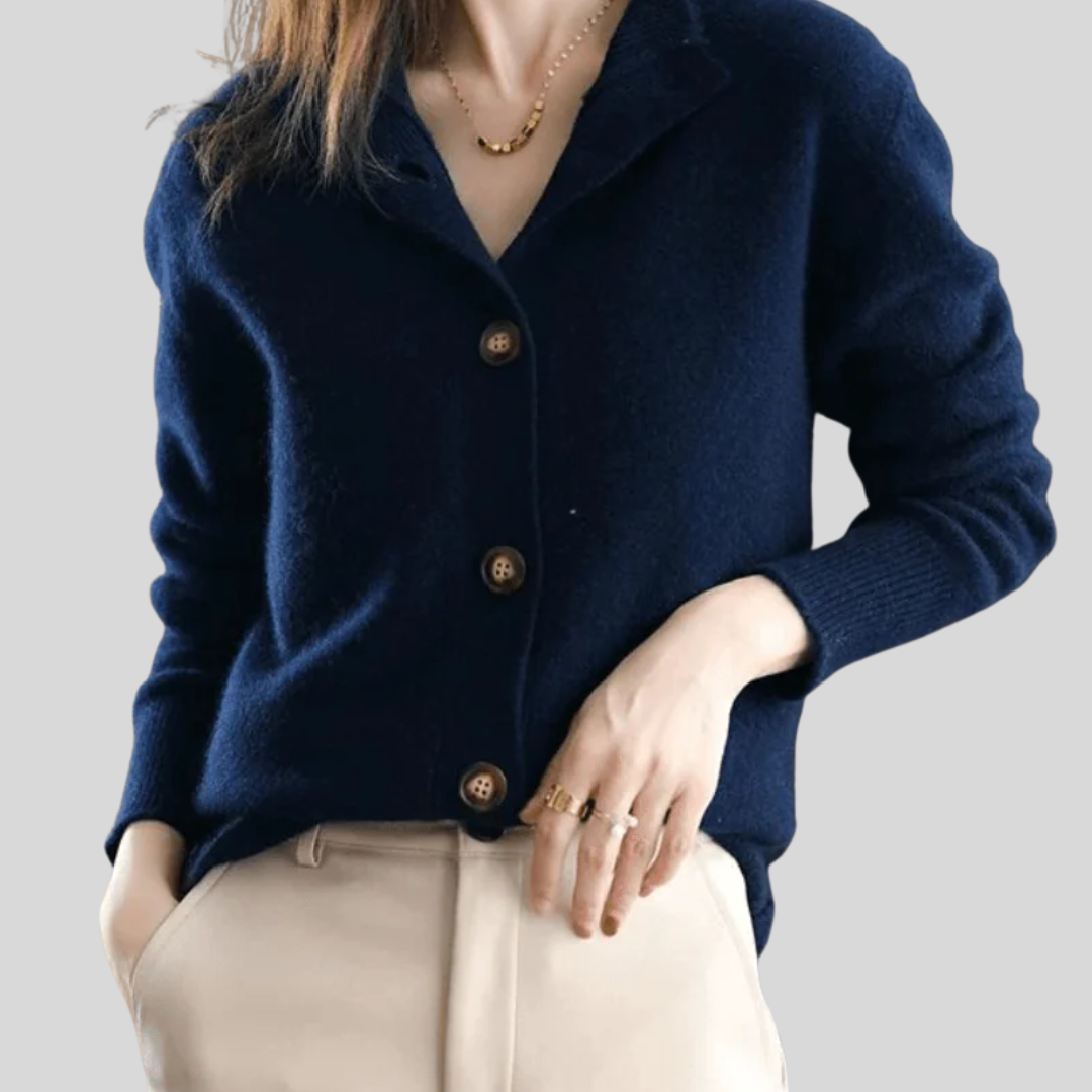 Saoirse | Retro-Style Cashmere Cardigan