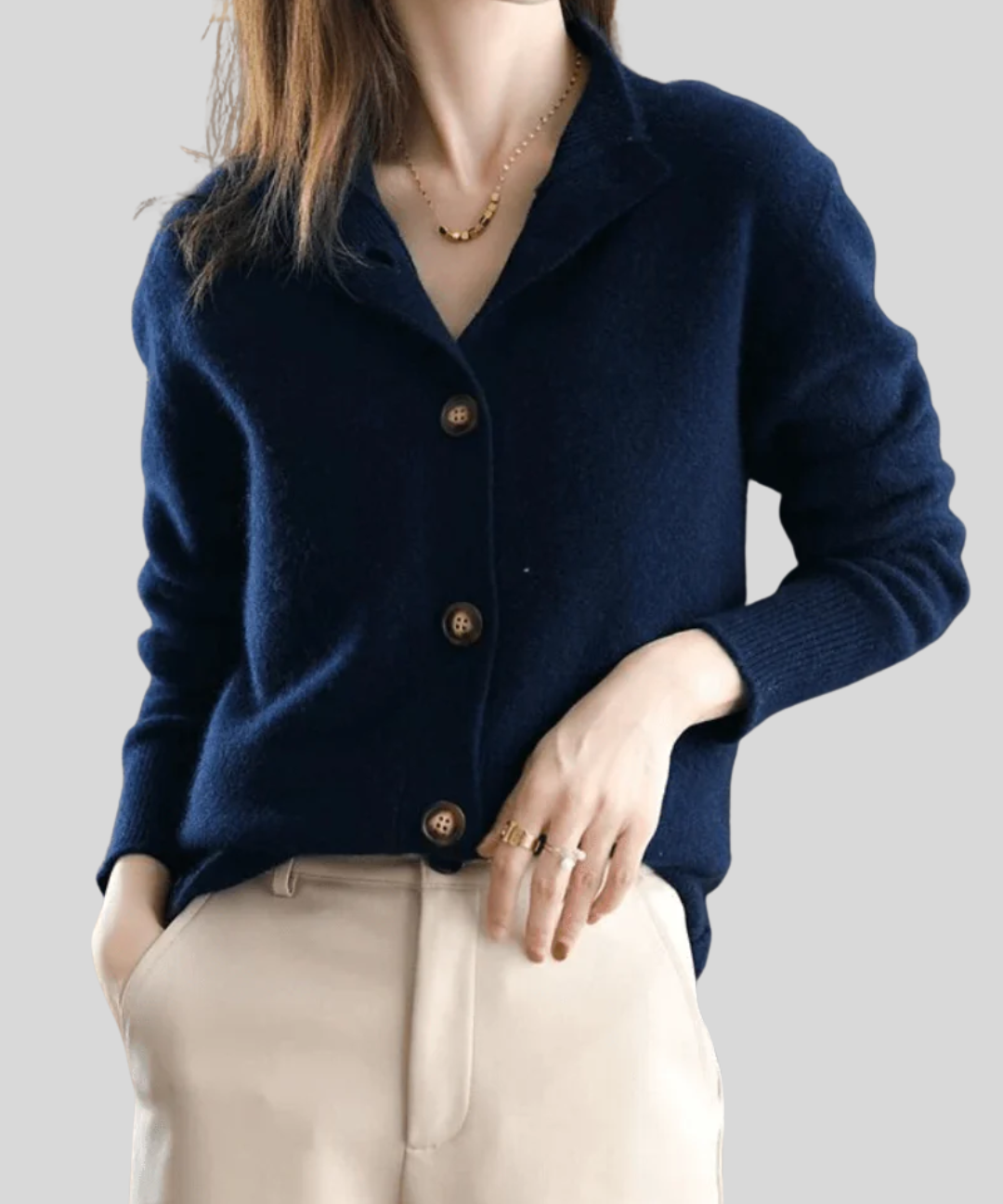 Saoirse | Retro-Style Cashmere Cardigan