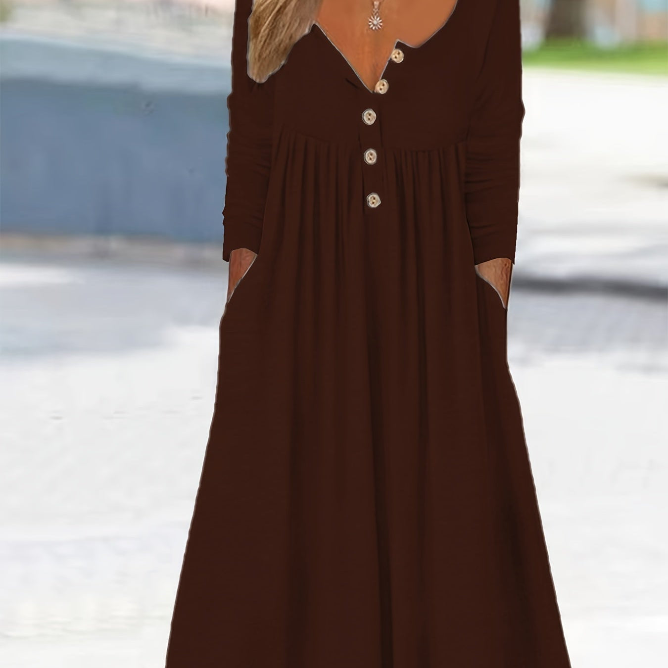 Caoimhe | Midi-Kleid mit Knopfleiste