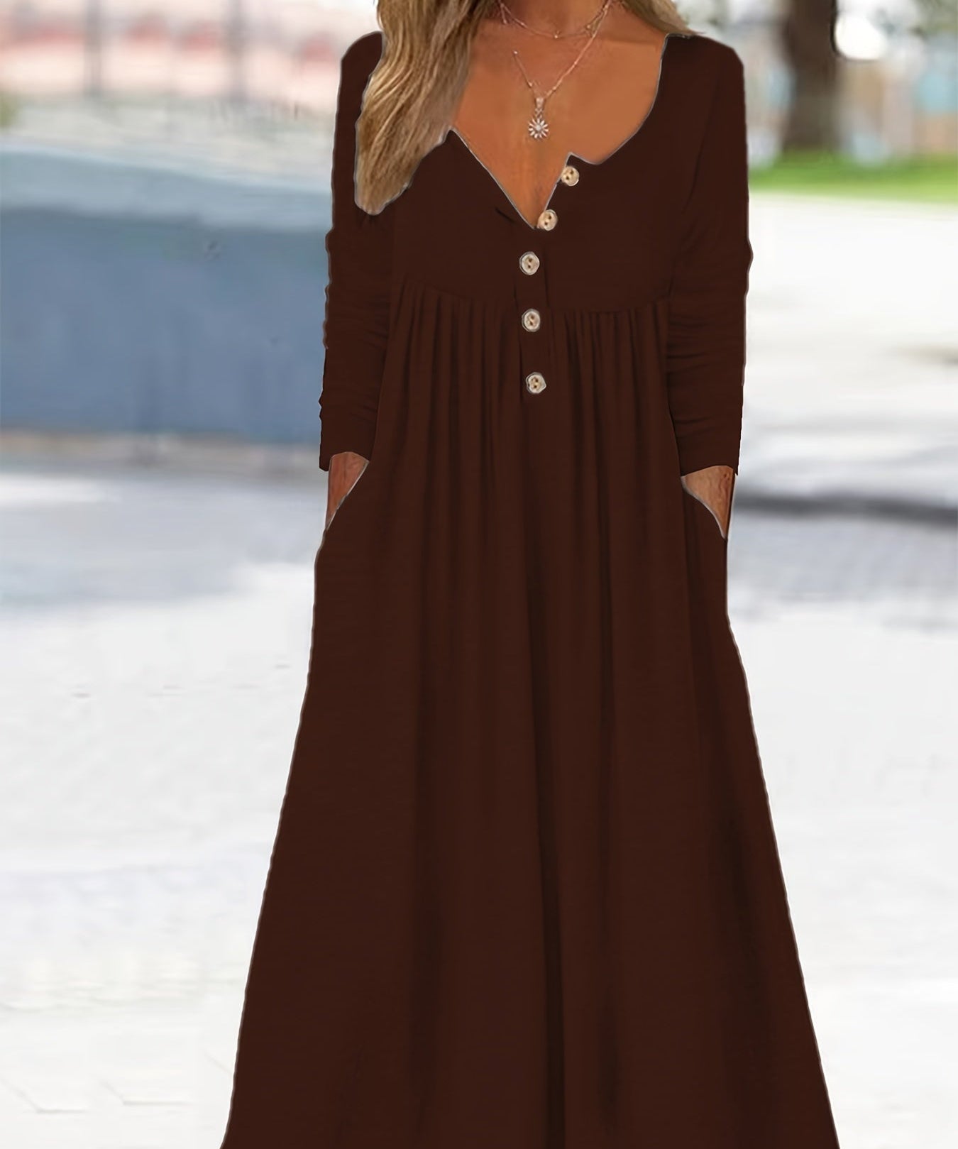 Caoimhe | Midi-Kleid mit Knopfleiste