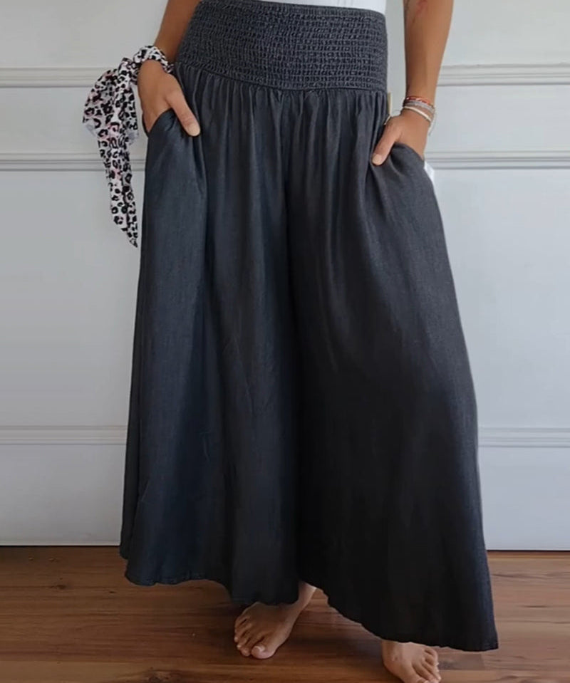 Riona | Elastische Taille Weite Hosen