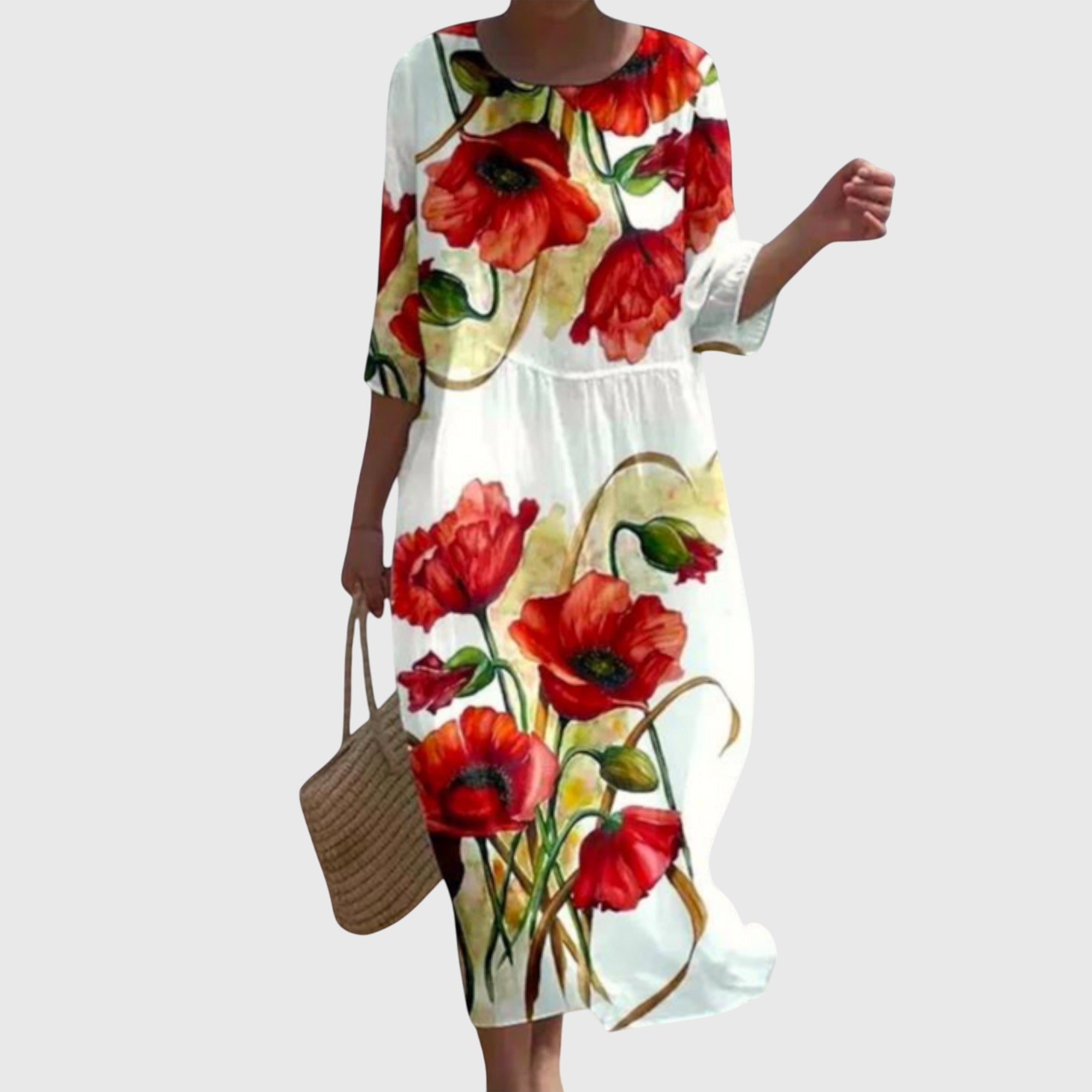 Aoife | Elegantes Floral-Maxikleid