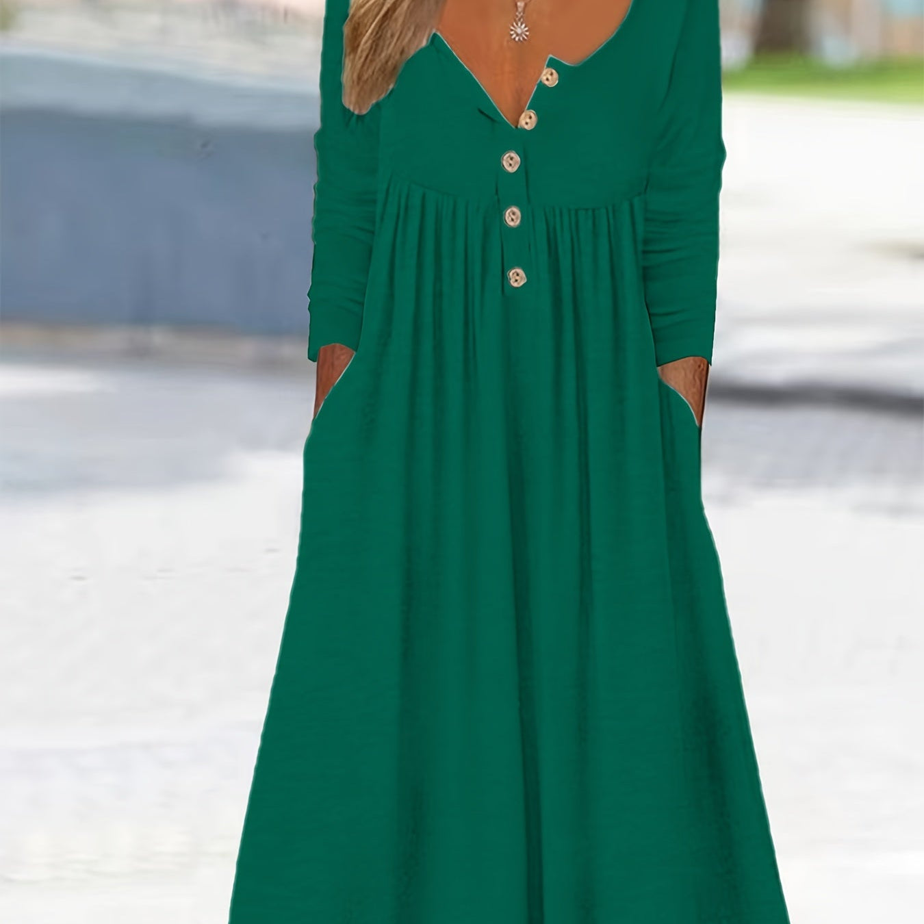 Caoimhe | Midi-Kleid mit Knopfleiste