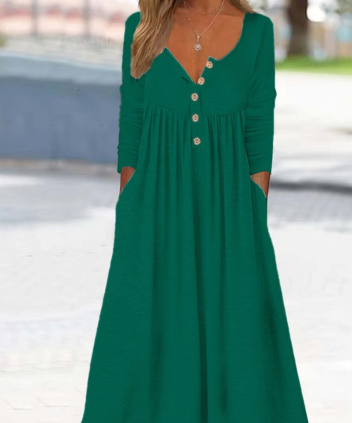 Caoimhe | Midi-Kleid mit Knopfleiste
