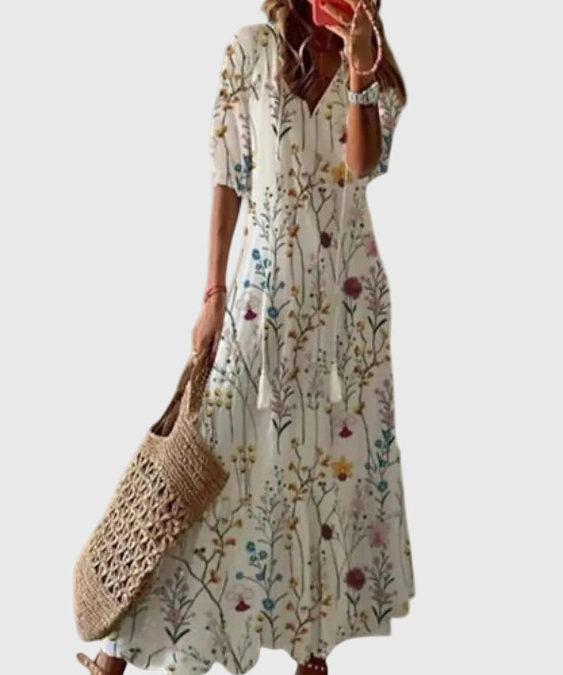Muireann | Vintage Boho Maxikleid für den Sommer