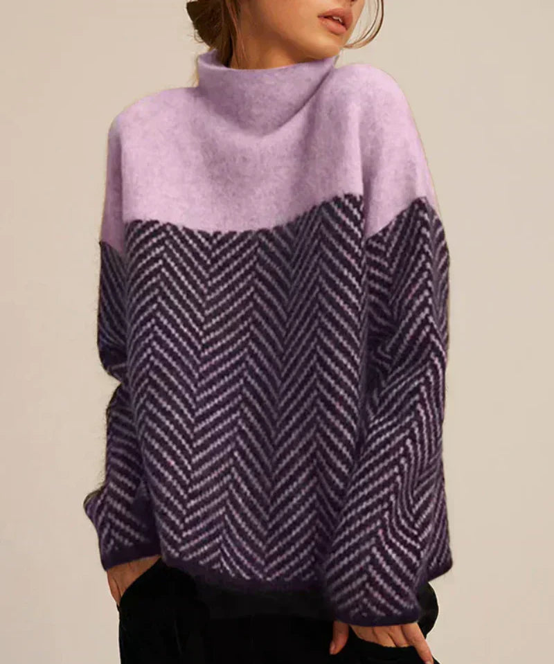 Roisin | Hochkragen Baumwollpullover