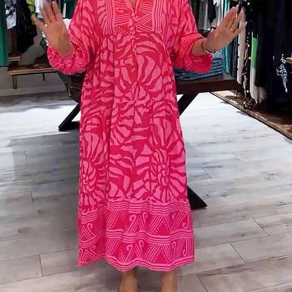 Lasairiona | Lebhaftes Bedrucktes Kleid