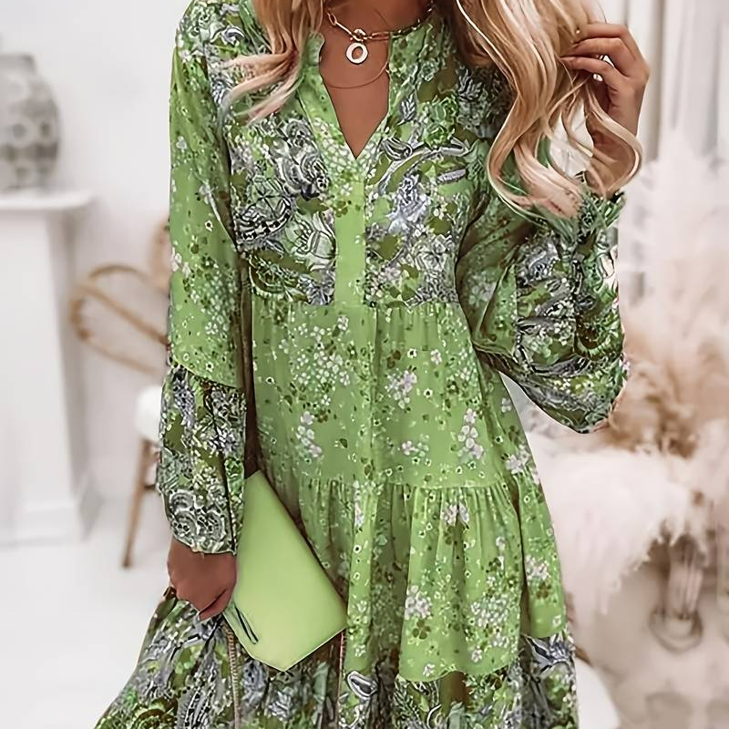 Aoibhe | Bedrucktes Boho-Kleid