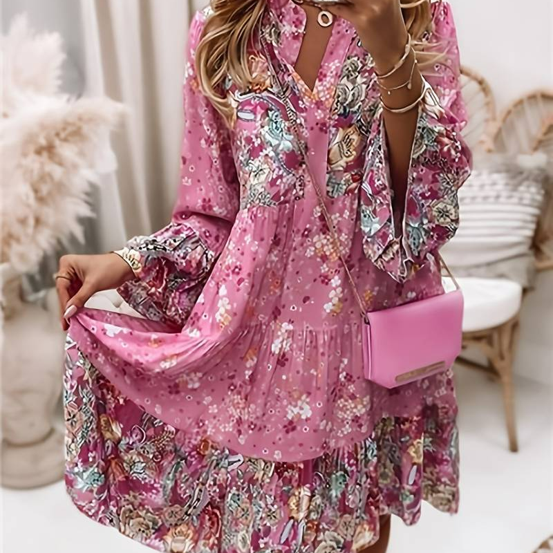 Aoibhe | Bedrucktes Boho-Kleid