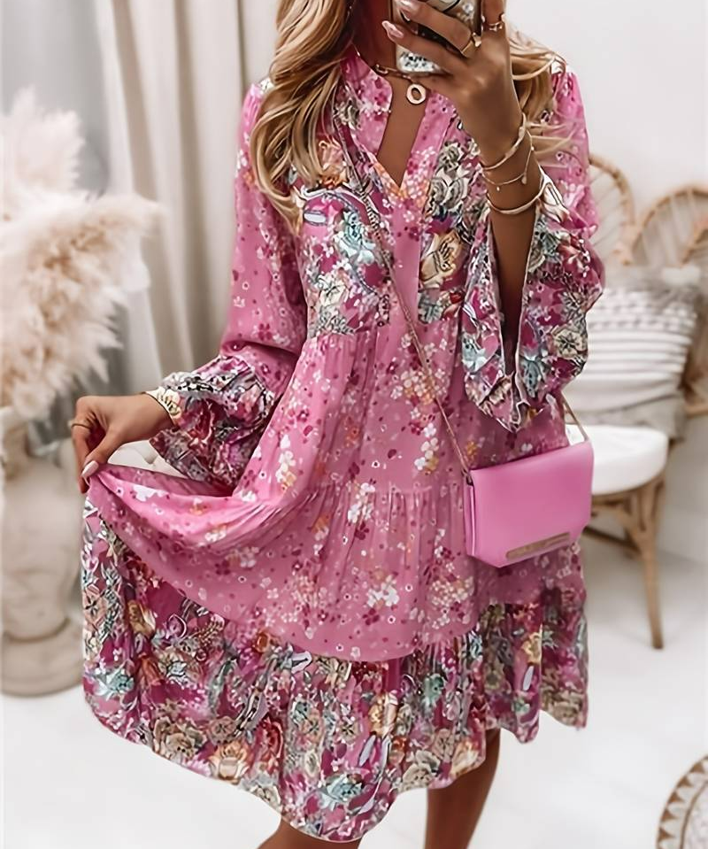 Aoibhe | Bedrucktes Boho-Kleid