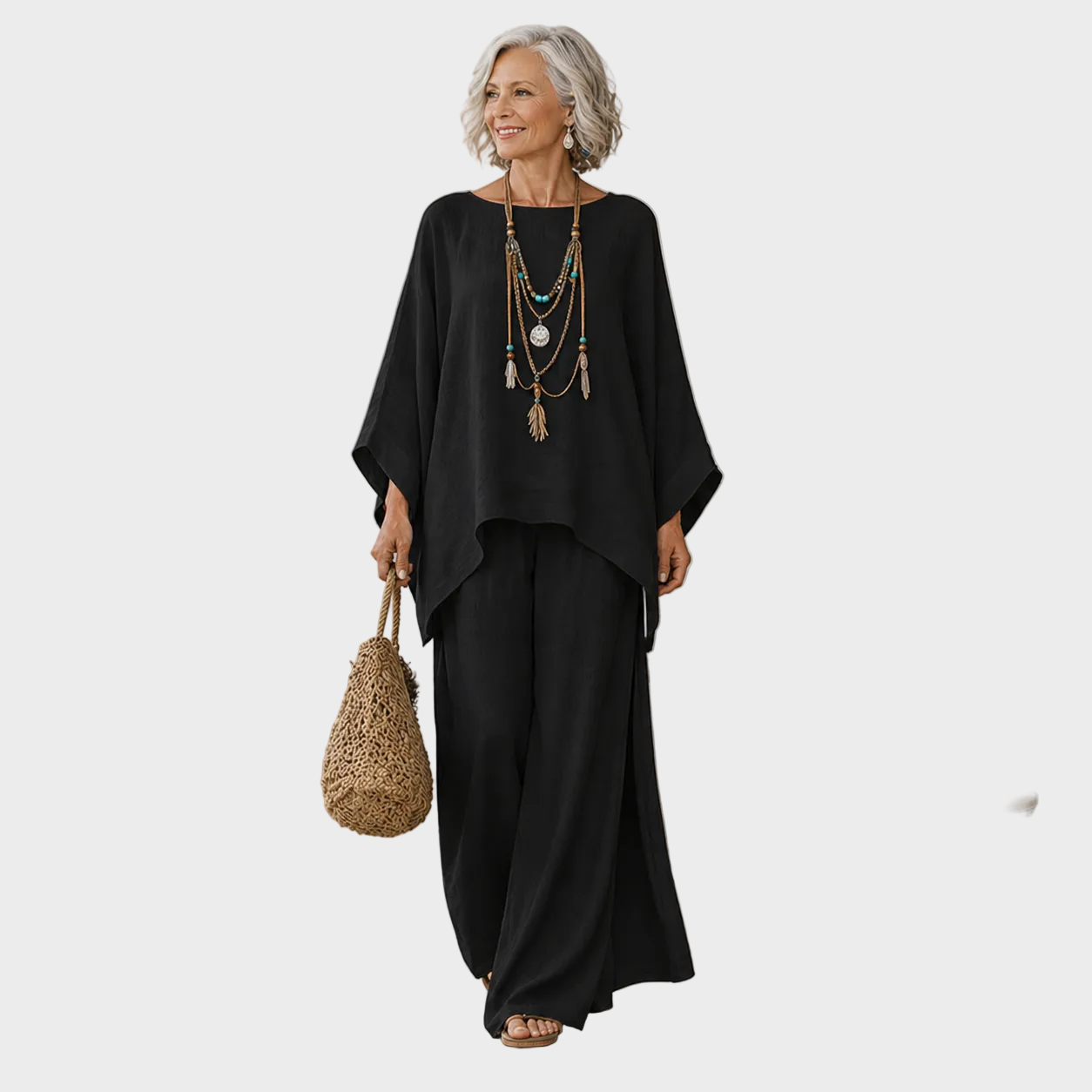 Ainat | Elegantes Leinen-Zweiteiler-Outfit