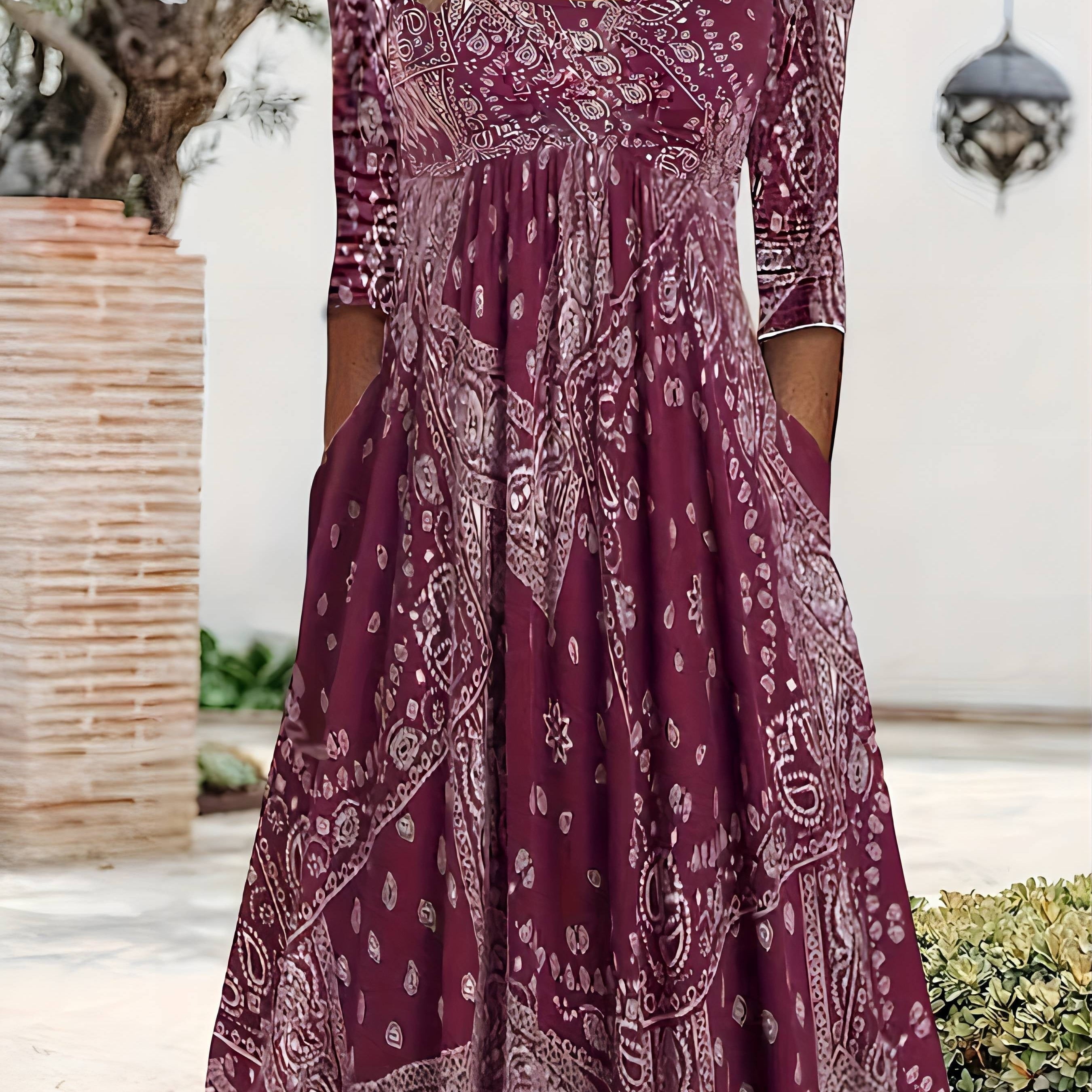 Fionnuala | Lässiges Midi-Kleid mit langen Ärmeln