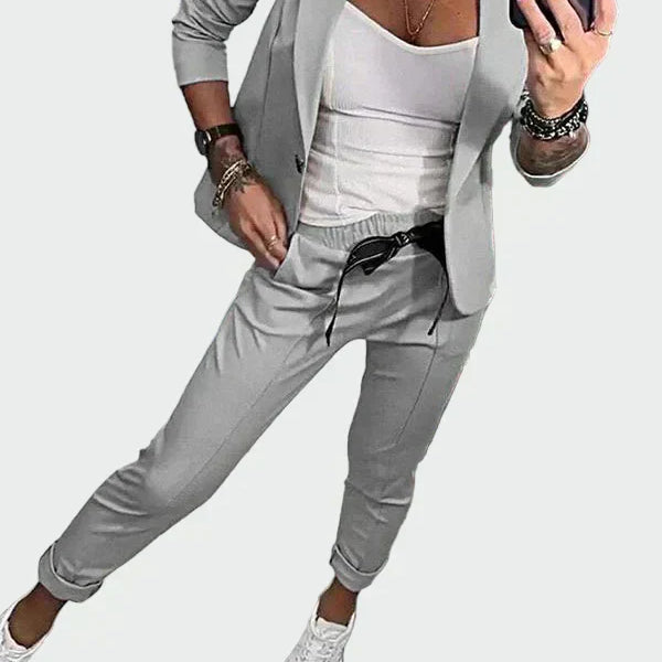 Bebhinn | Damen Lockere Hose und Blazer Set