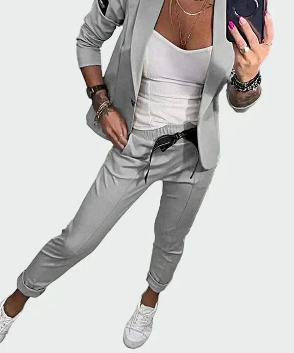 Bebhinn | Damen Lockere Hose und Blazer Set
