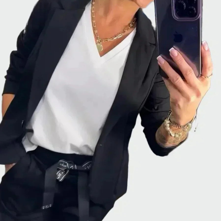 Bebhinn | Damen Lockere Hose und Blazer Set